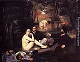Eduard Manet Famous Paintings - Dejeuner Sur L'Herbe